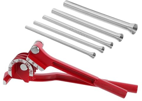 Housoutil Piegatubi Manuale Scanalature Strumento per Piegatura Tubi in Rame o Alluminio Piegatubi Molla Senza Elettricità Piega Tubi Parete Sottile Fino Gradi per Aria Condizionata