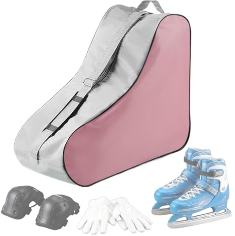 Générique Housse pour Patins À Glace | Sac À Dos avec Bretelle D'Épaule Réglable,avec Fermeture À Glissière Tissu Oxford Sac De Patinage Artistique,pour Filles Et Garçons pour Les Chaussures De