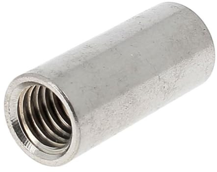 50 Manchons Cylindriques Taraudés M6 mm - Inox A2 - D-Work