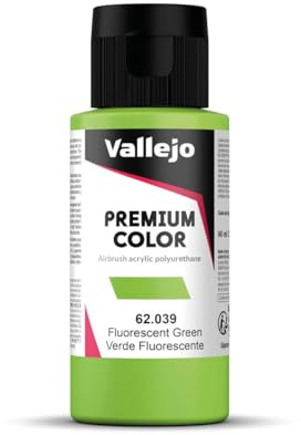 Vallejo Premium Color Peinture Acrylique Verte Fluorescente pour Aérographe - Résistance Élevée aux Chocs et à la Manipulation - Série Premium