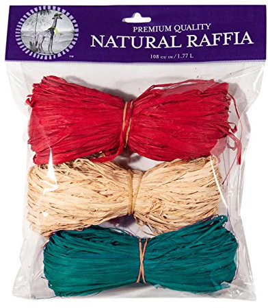 SuperMoss (40520 Bast-Bastelset, Weihnachten, Weihnachten (X-Mas Red, X-Mas Green, Natur), 40,6 cm (16 cu In) (3er-Pack)