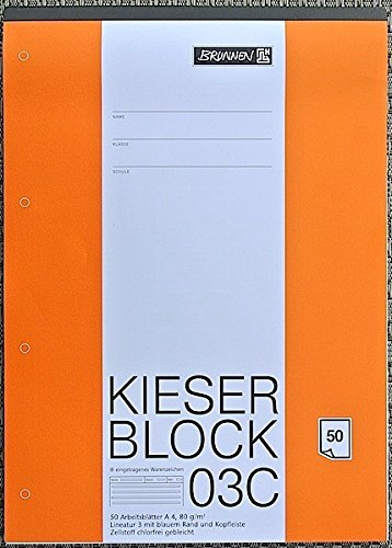 10X BRUNNEN Block A4 Kieserblock Lin3 50Bl