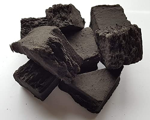 The Stove Wizard 20 Random Mixed Black Ceramic Coals – Heat Resistant Firebed Replacements in Varied Shapes – Suitable for Living Flame Fires with Bio Ethanol, LPG, Electric and Natural Gas Appliances