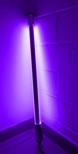 Licht-Idee Led Leuchtstab IP44 KS mit Blendschutz 60cm violett für Außen, Gartenbeluchtung mit Led 3m Anschlußkabel 230 Volt