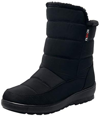 Yowablo Damen Stiefeletten Warme Winterstiefel Damen Schneeschuhe Winter Ankle Short Bootie wasserdichte Schuhe