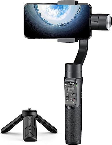 hohem Smartphone Gimbal Stabilisator - Stabilisator iSteady Mobile Plus 3-Achsen für Videoaufnahmen mit Gesichts-/Objektverfolgung, 600 °Auto Rotation, Handy Gimbal für Android iPhone 15,14,13 PRO