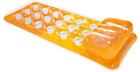 Intex – Materassino ad aria con 18 fori, 188 x 71 cm, 58890EU, 1x arancione