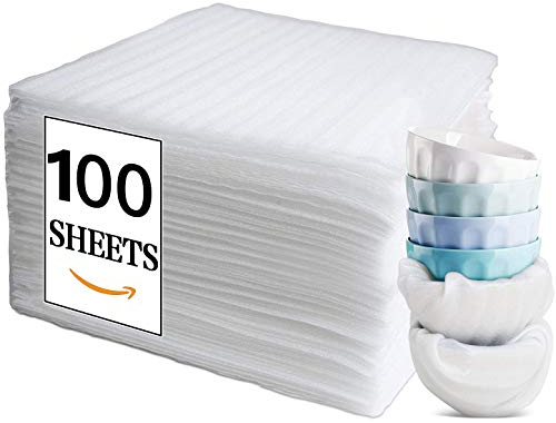 Verpackungsschaumplatten Verpackungszubehör Recycelbare Schaumstofffolie für Verpackungen und Umzüge, zum Schutz von Geschirr, Porzellangläsern, Tellern, Zerbrechlichen Gegenständen 320 x 320 x 1mm