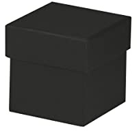Rössler Geschenkbox mit Deckel | Box mit Deckel | Geschenkbox Geburtstag | Karton mit Deckel | Geschenk Box | Geschenkkarton mit Deckel | Maße: 65x65x65mm | Farbe: Schwarz | Geschenkkarton mit Deckel für Schmuck, kleine Präsente, Gastgeschenke und Dekorationen