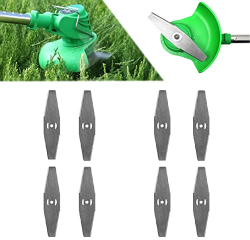 ZJS Lama di metallo della lama del decespugliatore,Lama di ricambio senza cordone,Strimmer per erba da giardino Solo 8 lame incluse,Per accessori per decespugliatori da giardino