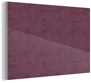MuchoWow Glasbild Glasfoto Wandbild Bilder Deko 150x100 cm Leder - Rosa - Tiere