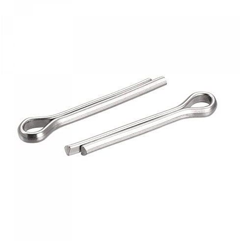 sourcing map 4Stk. Geteilter Splint 4mm x 25mm 316 Edelstahl Klipp Befestigung für Automobilindustrie Mechanik Silber