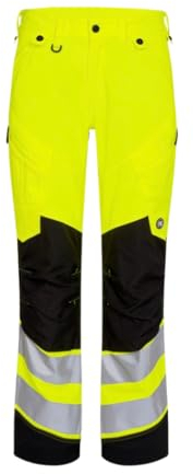 FE Engel Warnschutzhose Unisex Arbeitshose Warngelb/Schwarz Gr. 42