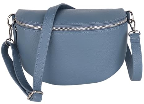 MIRROSI® Bauchtasche Damen, Made in Italy, Echtleder Umhängetasche Echtes Leder, Brusttasche, Crossbody Bag aus Echtem Leder, in 3 Größen erhältlich