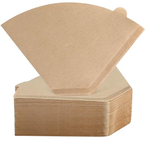 200Pcs Cone Coffee Filters #4, Clinuse Unbleached Size 04 Coffee Filters 8-12 Cup, Disposable Natural Paper Filters, No.4 Cone Filters Compatible with Ninja, Cuisinart, Pour Over and Drip Coffee Maker
