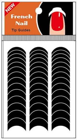 Guides d'ongles autocollants pour French Tip - Bandes adhésives pour manucure française - Pour décoration auxiliaire de bord - Outils de pochoir