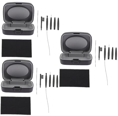 FRCOLOR 3sets Kit Per Ausili Uditivi Con Custodia Strumento Compatto Ausili Acustici e Cuffie Facile Usare e Portatile Resistente