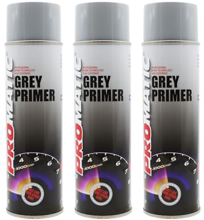 PROTOUCH 3x Promatic Grey Primer Aerosol Spray, 500ml, Corrosion Prevention, Fast Drying, Optimised Gloss Finish
