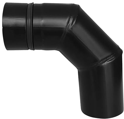 FIREFIX RES80/B90 - Tubo para estufa de pellets (80 mm, acero inoxidable, 90 grados), color negro