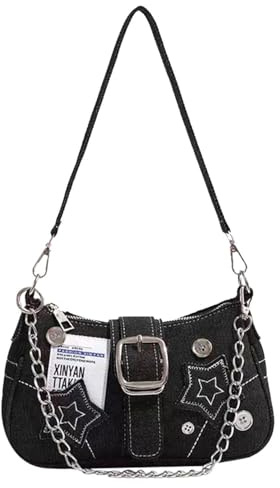 Bolso De Hombro Para Mujer De 1 Pieza, Bolso De Hombro De Lona, ​​Bolso De Hombro Con Personalidad De Moda, Bolso De Hombro Estilo Y2K, Bolso De Hombro De Gran Capacidad