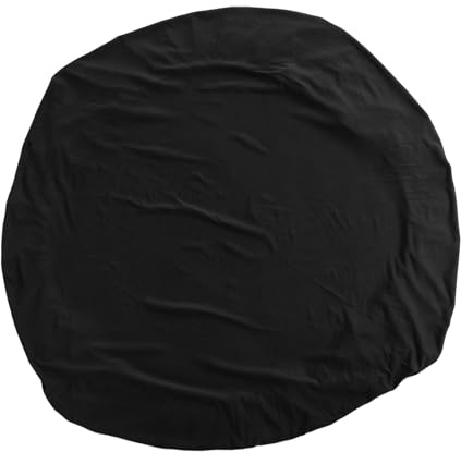PRETYZOOM Nappe Carrée Élastique Noire en Polyester, Facile à Nettoyer | Design Extensible, pour Maison et Jardin, Style Moderne Classique Élégant