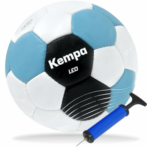Kempa Handball weiß/hellgrau Größe 1 + Ballpumpe