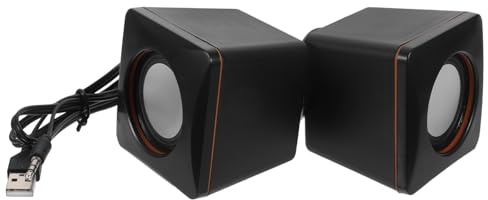 CONGARTENO Mini Altoparlante USB per Computer Altoparlante da Tavolo Connessione USB Compatto e Portatile per Laptop e Desktop in ABS Resistente