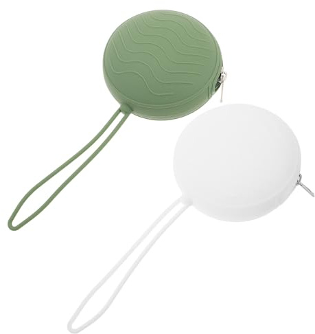 SKISUNO Porte-monnaie Portable en Silicone 2 Pièces pour Filles, Étui à Tétine Compact et Léger Rangement Multifonction pour Pièces et Sucettes, pour Voyage et Usage Quotidien