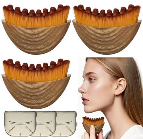 3 Pack Lymphatic Contour Face Brush, Lymphatic Drainage Contour Face Brush Massager with Prtective Case, Fit The Skin Precisely