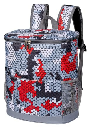 Glacière de voyage – Sac à dos de glace pliable et étanche – Sac isotherme de voyage – Pour camping, randonnée, voyage, travail, piscine, camion, voiture, golf, pêche, pique-nique, plage