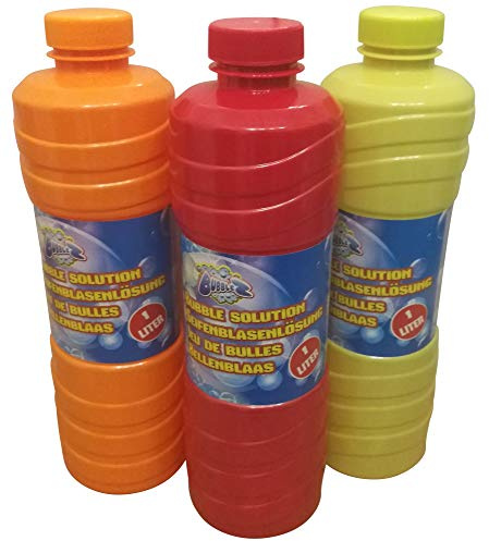 GW Handels UG Seifenblasenflüssigkeit 2 Liter Flasche Seifenblasenlauge Nachfüller für Seifenblasen Pistolen
