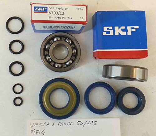 cuscinetti + paraoli + OR kit vespa special primavera 50/125 a marce rif.4