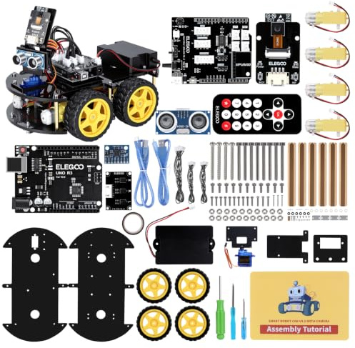 ELEGOO Robot Enfant Kit Voiture Robot Intelligent Compatible avec Arduino | Robot Jouet pour Garçons Filles Adultes de 8 Ans+, Robot Programmable Supporte l'application WiFi, Le Mode FPV