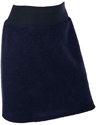 Woll-Rock Damen Kurz Stretsch-Bund Winter Blau 40 42