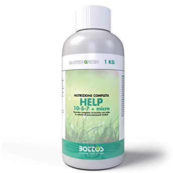 Bottos I Help 1 KG - Concime di Mantenimento e Arricchimento, Microelementi Rame e Ferro, Adatto per ogni tappeto erboso