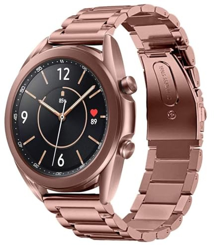 SUNDAREE Kompatibel mit Armband Samsung Galaxy Watch 3 Armband 41MM SM-R850/Garmin Venu Sq 2/AMAZFIT GTR MINI/Huawei GT3 42mm/Withings Scanwatch 42MM,20MM Edelstahl Metall Ersatz Uhrenarmband,Bronze