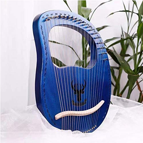 Haltbare Leierharfe, Mahagoni Instrument Saiteninstrument, 19 Saiten Mahagoni Lyre Mit Stimmschlüssel Und Tragetasche für Musikliebhaber Anfänger Einfach Zu Bedienen