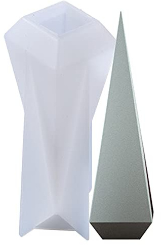 DIY Silikon Kerzenform 3D Kerzen Gießform, Pyramide Silikonform Gießform Silikon Kerzengießform, Kreative DIY Stereo Kerze Form Harz Casting Formen Für Handgemachte Kerzen Aroma Seife Ornament