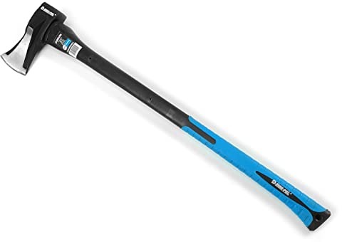 Ascia Spaccalegna Professionale da 2200g grande 85 cm manico fibra di vetro ergonomico in gomma 2,2 Kg spacca legno lunga