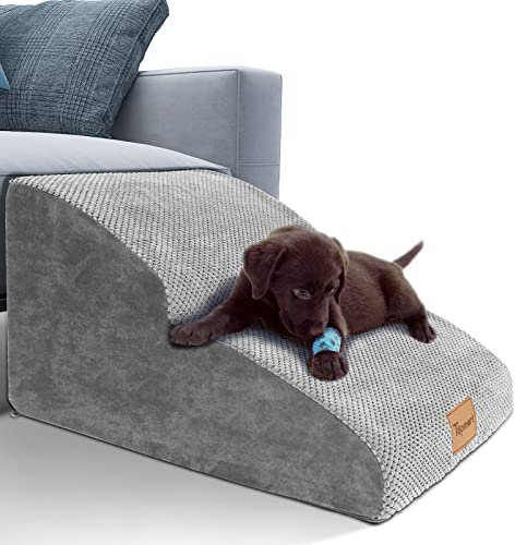 Topmart High Density Extended Foam Dog Ramp&Steps 2 Tiers,11.8 High