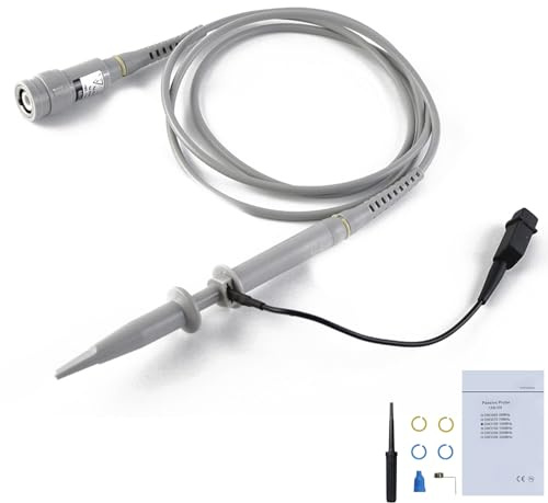 OWON 100MHz Oszilloskop Tastkopf Kit, BNC-Oszilloskop-Klemmentastkopfdämpfung kann mit 1x oder 10x Schiebeschalter für Oszilloskope der eingestellt Werden