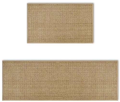Artoid Mode Absorptionsfähigkeit Hause Dekor Küchenteppich 2er Set, Waschbar Dekoration Küchenmatten für Innen Außen Dekor - 43x73 and 43x118 cm