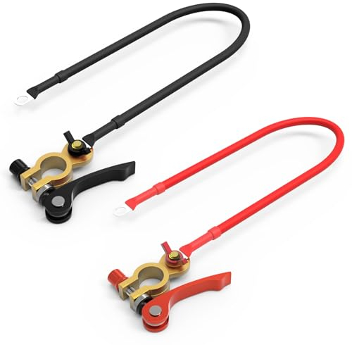 CHENGPI Batteriekabel aus Kupfer 25mm2 1m,OFC Kupfer Batteriekabel und Batterieadapter 2 Einheiten,Verwendet,um Wechselrichter,Motorräder,Autos,Schiffe,Solarenergie
