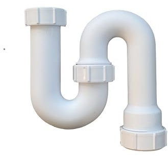 Premium S Trap 32mm (1.1/4'') Sink Waste Pipe Trap, BS EN 274-1:2002 Compliant Basin Trap, Ideal for Effective Kitchen Sink Trap Solutions or Basin Trap