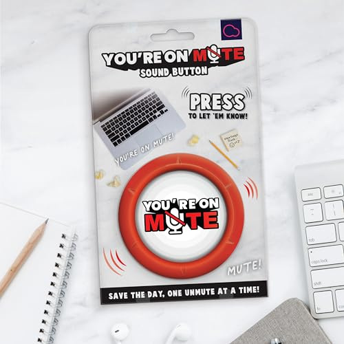 Bubblegum Stuff- You're On Mute Sound Machine, Sound Button - Prank Stuff, Joke Items, Push Button, Buzzer Button - Funny Office Gadgets - Funny Prank Sounds, BG2331