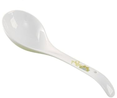 Petite Cuillère Petite cuillère à soupe en céramique blanche, cuillère à riz japonaise, cuillère à soupe en porcelaine lisse, cuillère à mélanger chinoise, 1 pièce Cuillère à Café(Size:L)