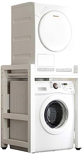 FFFDC Support de sèche-Linge à Hauteur réglable, Support de Rangement sur unité de Rangement pour Machine à Laver, kit d'empilage Portable pour Maison, Jardin, Lave-Linge à Chargement FR