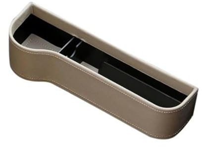 1PC Autositz Lücken Organizer für VW Hatchback Pointer/Polo/Polo Vivo/Up! /e-Up!, Multifunktionale Autositz Veranstalter Vordersitz Lückenfüller für Handys ZubehöR,B Beige-Main Driver