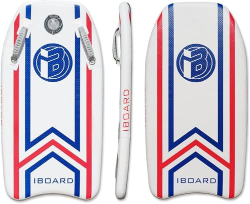 iBOARD Portable Inflatable Bodyboard 42 Inch – SUP Technology, Solid & Stable Platform, High Buoyancy, Lightweight Floating Board for Adults & Teens