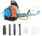 tinysiry Souffleuse à feuilles à essence 63 CC - 665 CFM - 3 HP - 2 temps - Sac à dos à essence - Aspirateur de feuilles de jardin pour nettoyer les patios, les feuilles et la neige - L